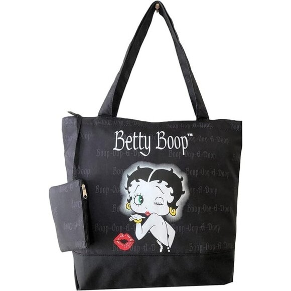 Betty Boop Large Tote & Coin Purse Diaper Bag Zippered Shopper NEW - Picture 1 of 3